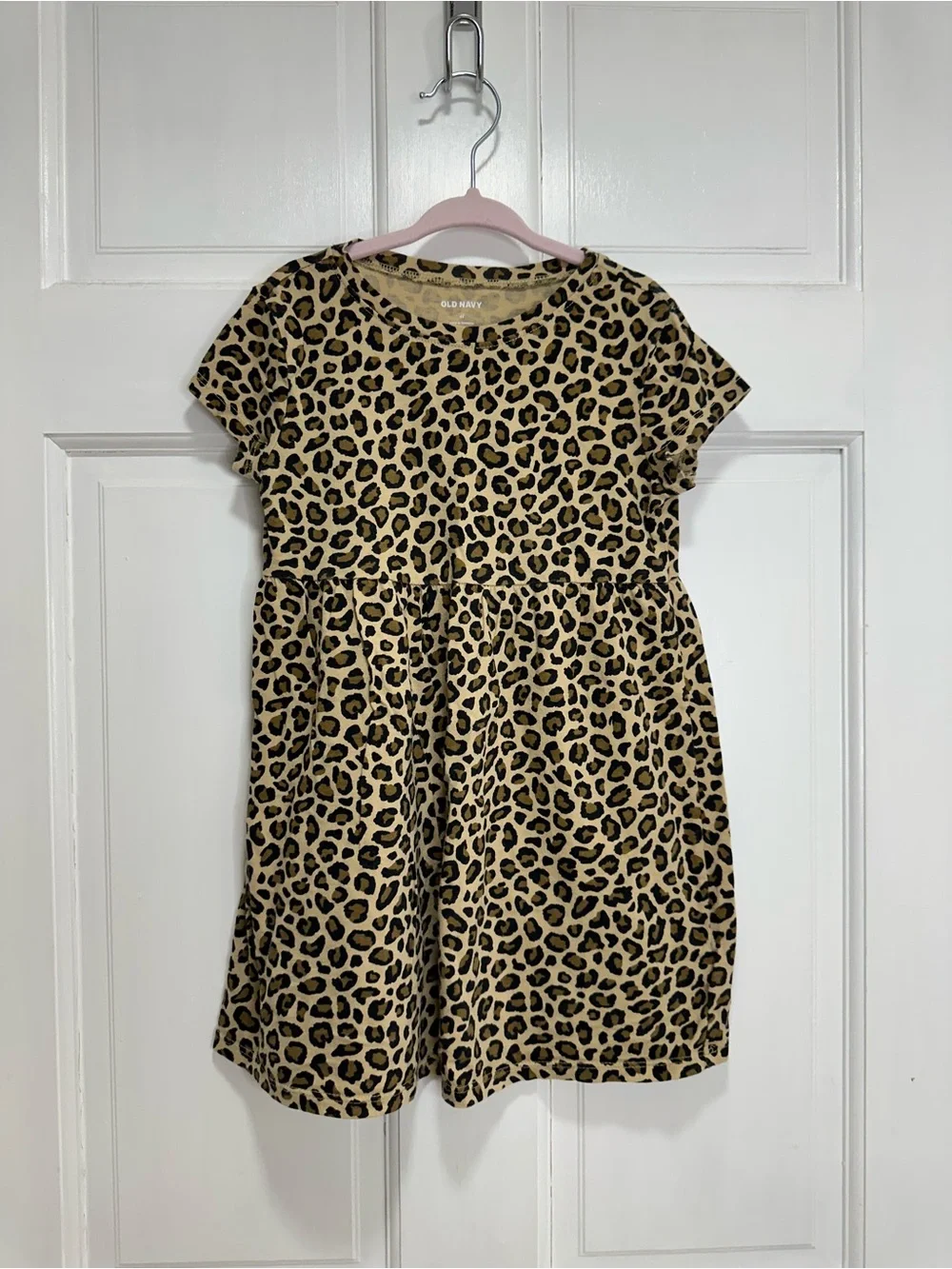 Old Navy Short Sleeve Leopard Dress Toddler Size 4T